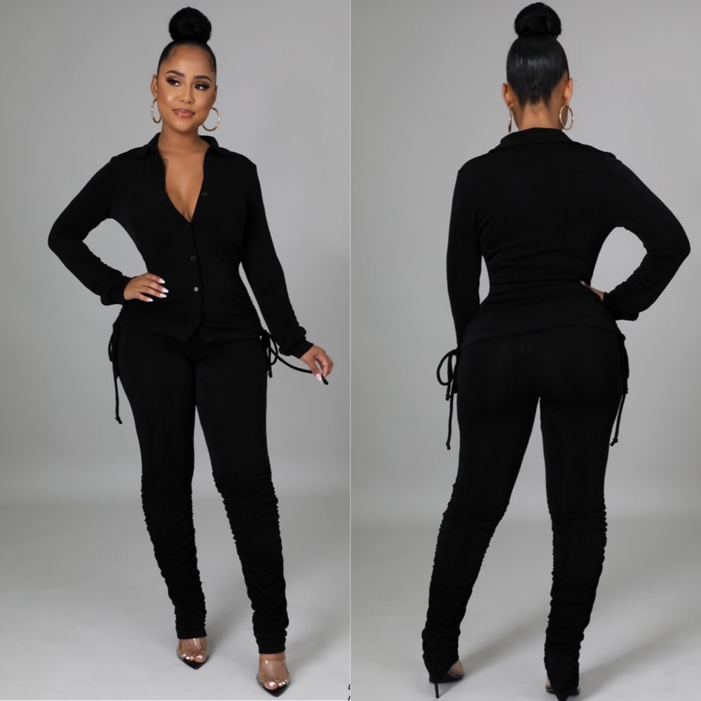 Scrunched Pants Set